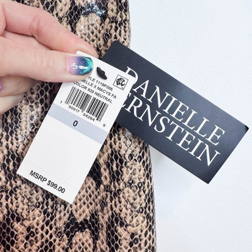 Danielle Bernstein x Macys High Rise Faux Snakeskin Pants