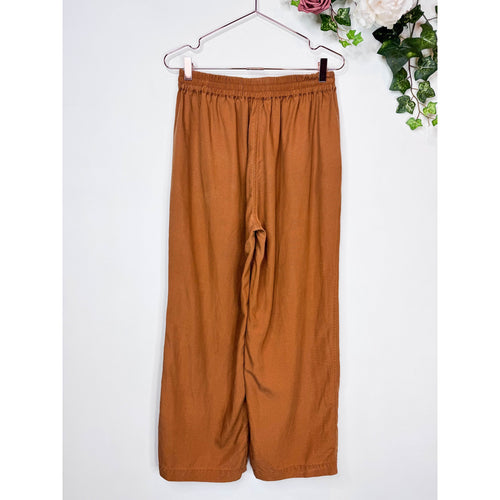 Tradlands Linen Wide Leg Pants in Burnt Sienna