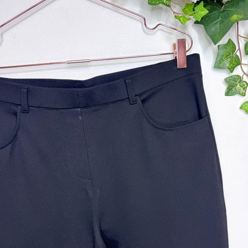 Quince Ultra-Stretch Ponte Straight Leg 4-Pocket Pant in Black