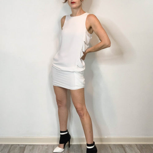 BCBGMaxAzria Eren Shift Dress in White