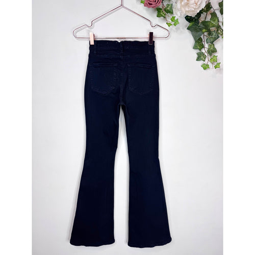 Frame Denim Le Pixie High Flare Jeans in Film Noir