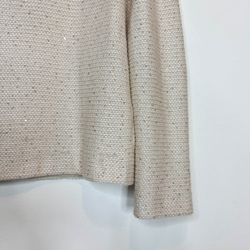 ST. JOHN Champagne Metallic Sweater