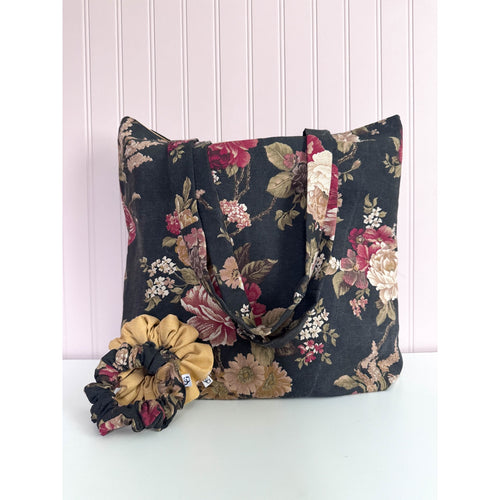 The Dark Floral Reversible Tote Bag