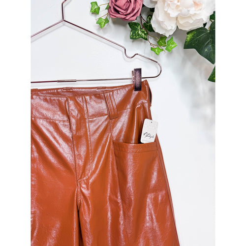 Free People Star Crossed Faux Leather Wide Leg Pants