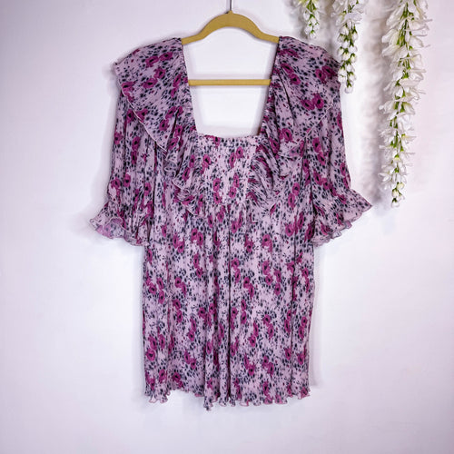 GANNI Georgette Babydoll Mini Dress
