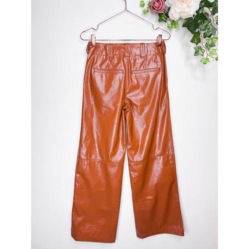 Free People Star Crossed Faux Leather Wide Leg Pants