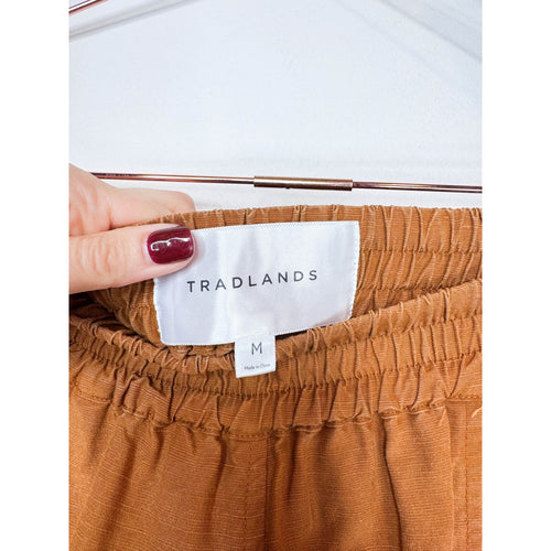 Tradlands Linen Wide Leg Pants in Burnt Sienna