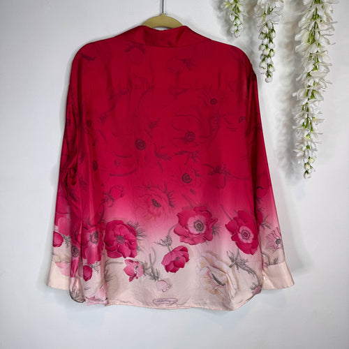 SALVATORE FERRAGAMO Vintage Ombre Floral Blouse