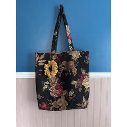 The Dark Floral Reversible Tote Bag