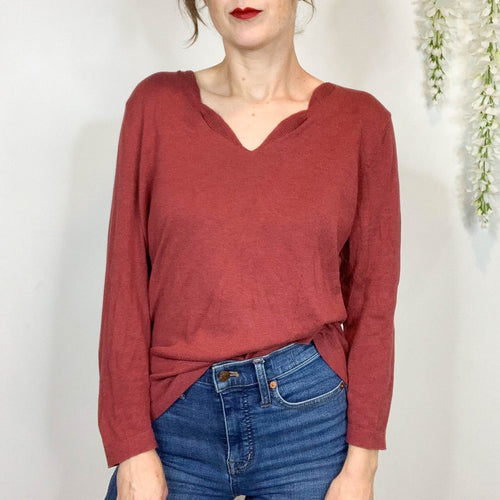 Peruvian Connection 100% Pima Cotton V-Neck Sweater