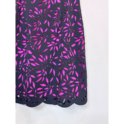 Shani Laser Cut Sheath Dress in Neon Pink