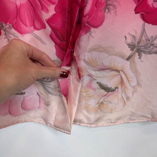SALVATORE FERRAGAMO Vintage Ombre Floral Blouse