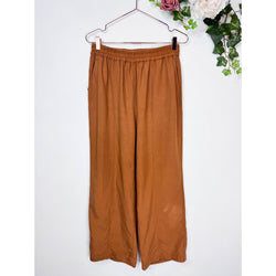 Tradlands Linen Wide Leg Pants in Burnt Sienna