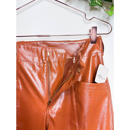 Free People Star Crossed Faux Leather Wide Leg Pants
