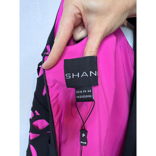 Shani Laser Cut Sheath Dress in Neon Pink