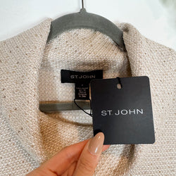 ST. JOHN Champagne Metallic Sweater