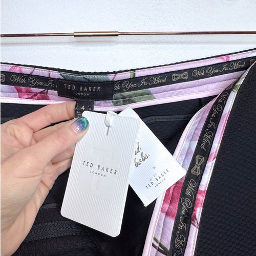 Ted Baker Nadaet Bow Detail Textured Trouser