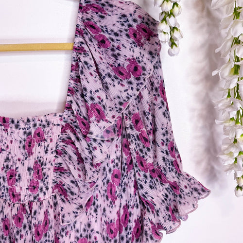 GANNI Georgette Babydoll Mini Dress
