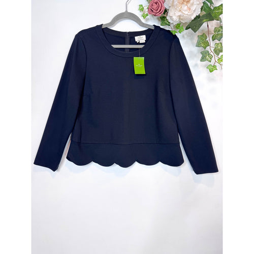 Kate Spade Ponte Scallop Crop Top