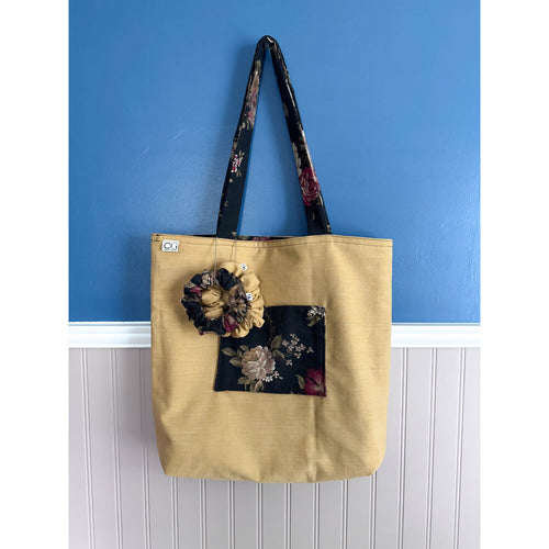 The Dark Floral Reversible Tote Bag