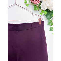Quince Ultra-Stretch Ponte Straight Leg Pant in Burgundy