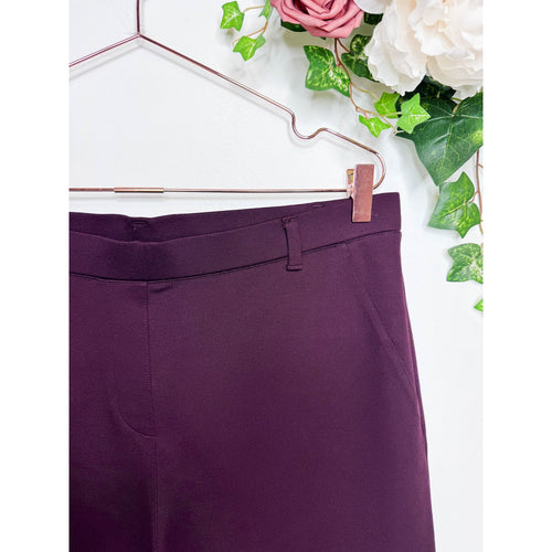Quince Ultra-Stretch Ponte Straight Leg Pant in Burgundy