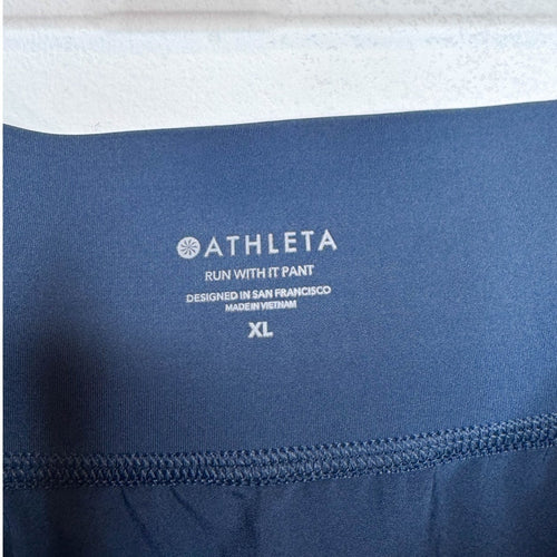Athleta Run With It Pant in Teal Blue