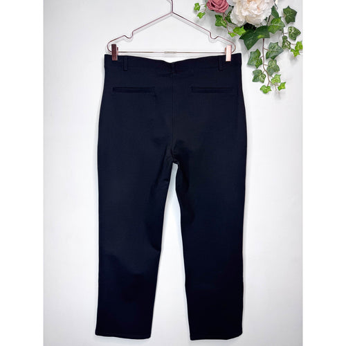 Quince Ultra-Stretch Ponte Straight Leg 4-Pocket Pant in Black