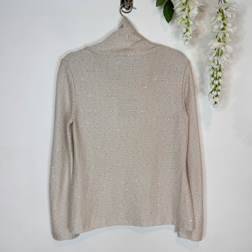 ST. JOHN Champagne Metallic Sweater