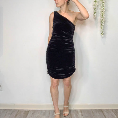 House of Harlow 1960 Velvet Dress One Shoulder
