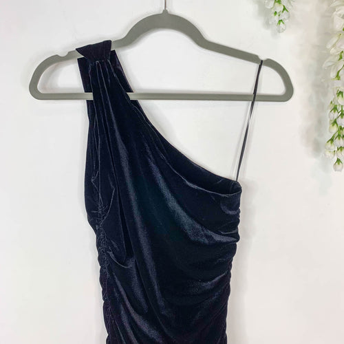 House of Harlow 1960 Velvet Dress One Shoulder