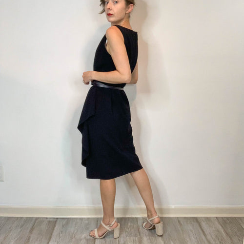 Lafayette 148 Little Black Dress with Side Draping