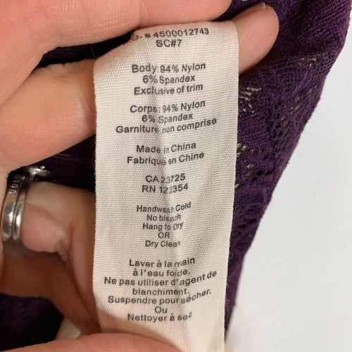 Aritzia Wilfred Bodycon Lace Mini Dress in Purple