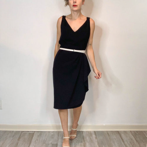 Lafayette 148 Little Black Dress with Side Draping