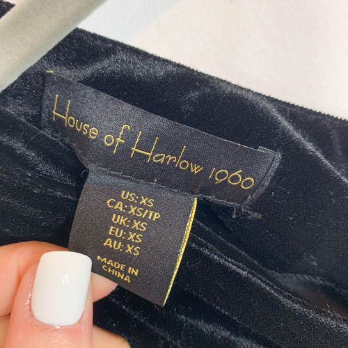 House of Harlow 1960 Velvet Dress One Shoulder