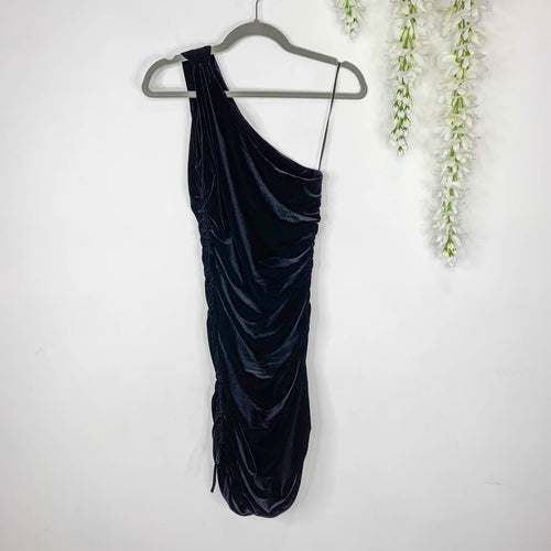 House of Harlow 1960 Velvet Dress One Shoulder