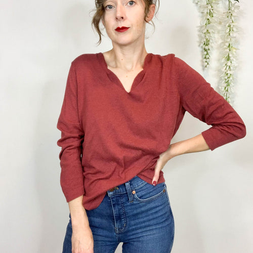Peruvian Connection 100% Pima Cotton V-Neck Sweater
